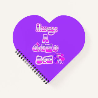 Carnet Toujours un coeur mauve d'abeille reine