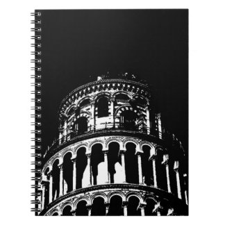 Carnet Tour blanche noire de Pise Italie