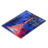 Carnet Tour Eiffel à billes rouges (Côté gauche)