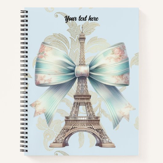 Carnet Tour Eiffel & Bow (Devant)