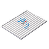 Carnet Tour Eiffel - Bow en texte bleu (Côté gauche)
