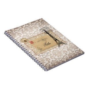 Carnet Tour Eiffel chic minable vintage de Paris