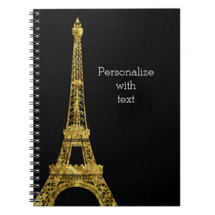 Carnet Tour Eiffel de charme d'or