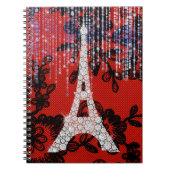 Carnet Tour Eiffel en dentelle (Devant)