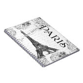 Carnet Tour Eiffel en noir et blanc (Côté Droit)