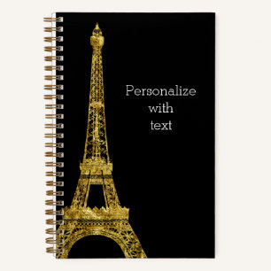 Carnet Tour Eiffel Glam Or 
