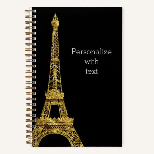 Carnet Tour Eiffel Glam Or  (Recto)