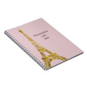 Carnet Tour Eiffel Glam Or (Côté Droit)
