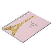 Carnet Tour Eiffel Glam Or (Côté gauche)