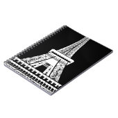 Carnet Tour Eiffel noir blanc (Côté gauche)