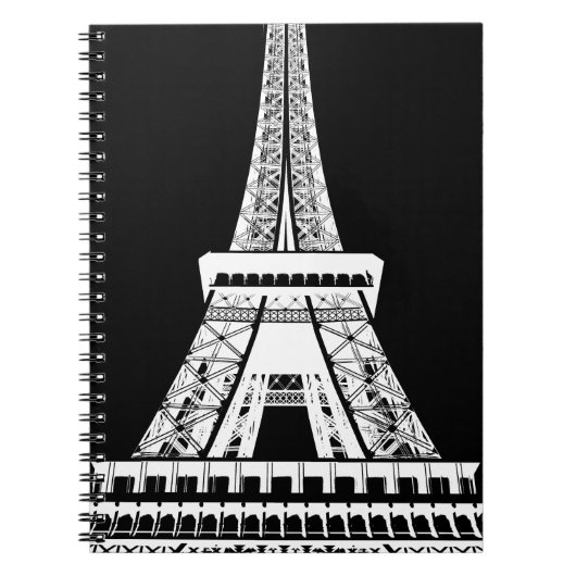 Carnet Tour Eiffel noir blanc (Devant)