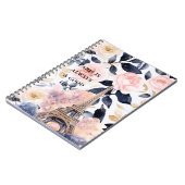 Carnet Tour Eiffel Paris Floral (Côté gauche)