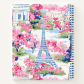 Carnet Tour Eiffel Paris France Floral School (Dos)