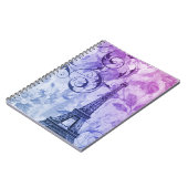 Carnet Tour Eiffel pourpre chic assez girly de Paris de (Côté gauche)