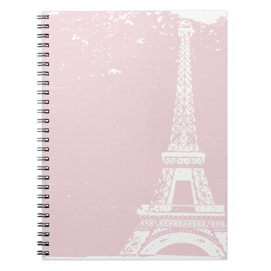 Carnet Tour Eiffel rose (Devant)