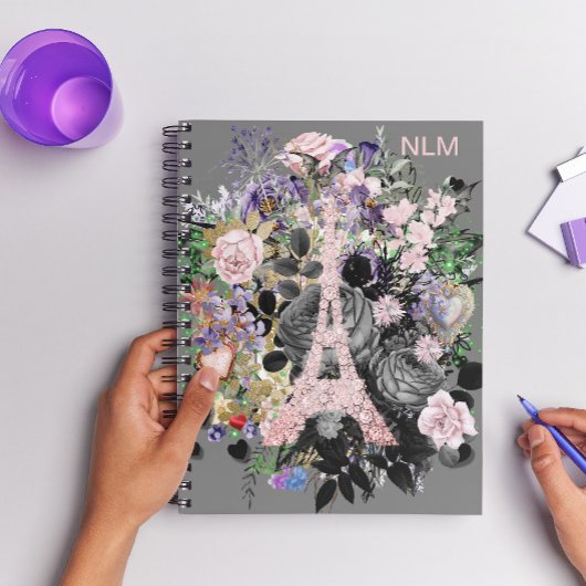 Carnet Tour Eiffel rose