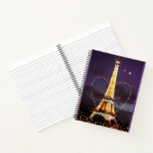Carnet Tour Eiffel scintillante au coeur (Intérieur)