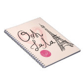 Carnet Tour Eiffel tiré par la main (Côté Droit)