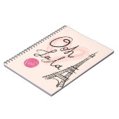 Carnet Tour Eiffel tiré par la main (Côté gauche)