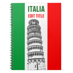 Carnet Tour personnalisée de Pise et de drapeau italien