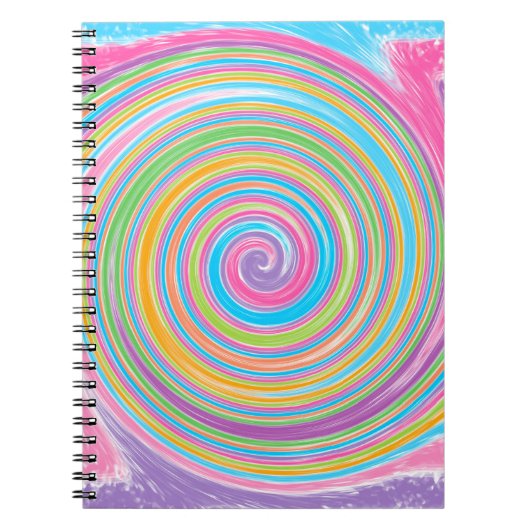 Carnet Tourbillon arc-en-ciel coloré (Devant)