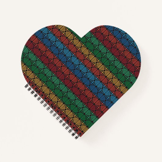 Carnet tourbillon avec couvercle motif circulaire (Devant)