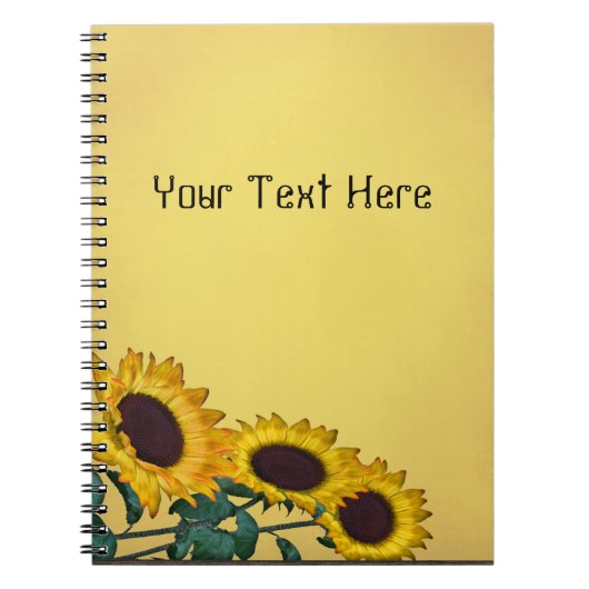 Carnet tourbillon de tournesol (Devant)