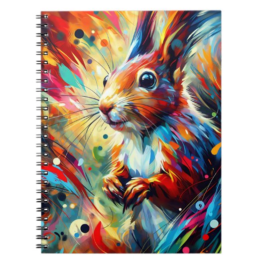 Carnet tourbillon écureuil scintillant (Devant)