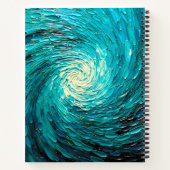 Carnet Tourbillon océan turquoise abstrait (Dos)