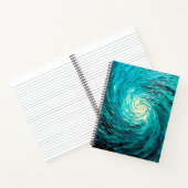 Carnet Tourbillon océan turquoise abstrait (Intérieur)