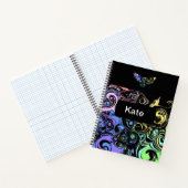Carnet Tourbillons colorés abstraits (Intérieur)