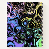 Carnet Tourbillons colorés abstraits (Dos)