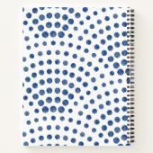 Carnet Tourbillons de points bleus en monogramme (Dos)