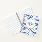 Carnet Tourbillons de points bleus en monogramme (Intérieur)