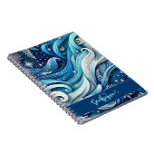 Carnet Tourbillons d'hiver bleus et gelés (Côté Droit)