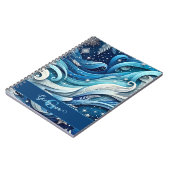 Carnet Tourbillons d'hiver bleus et gelés (Côté gauche)