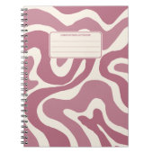 Carnet Tourbillons Liquides Rétro Composition Abstraite V (Devant)