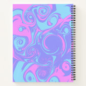 Carnet Tourbillons roses et bleus abstraits (Dos)