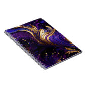 Carnet Tourbillons violets et dorés (Côté Droit)