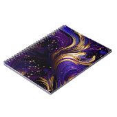 Carnet Tourbillons violets et dorés (Côté gauche)