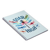 Carnet Tourner haut - libellule artistique (Côté Droit)