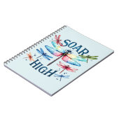 Carnet Tourner haut - libellule artistique (Côté gauche)