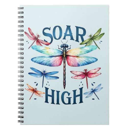 Carnet Tourner haut - libellule artistique (Devant)