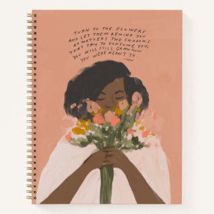 Carnet Tourner vers les fleurs inspiration citation art n