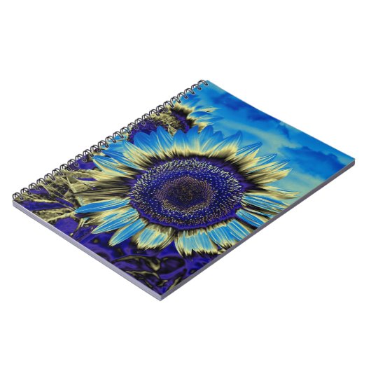 Carnet Tournesol bleu (Côté gauche)