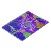 Carnet Tournesol bleu Abstrait | retro funky (Côté gauche)