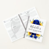 Carnet Tournesol bleu royal moderne Recettes de douche de (Intérieur)
