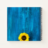 Carnet Tournesol et monogramme vibrants sur Arrière - pla (Dos)