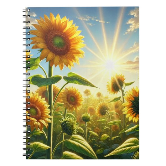 Carnet Tournesol Étreinte Dorée (Devant)