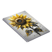 Carnet Tournesol - Fleurs à l'aquarelle (Côté Droit)